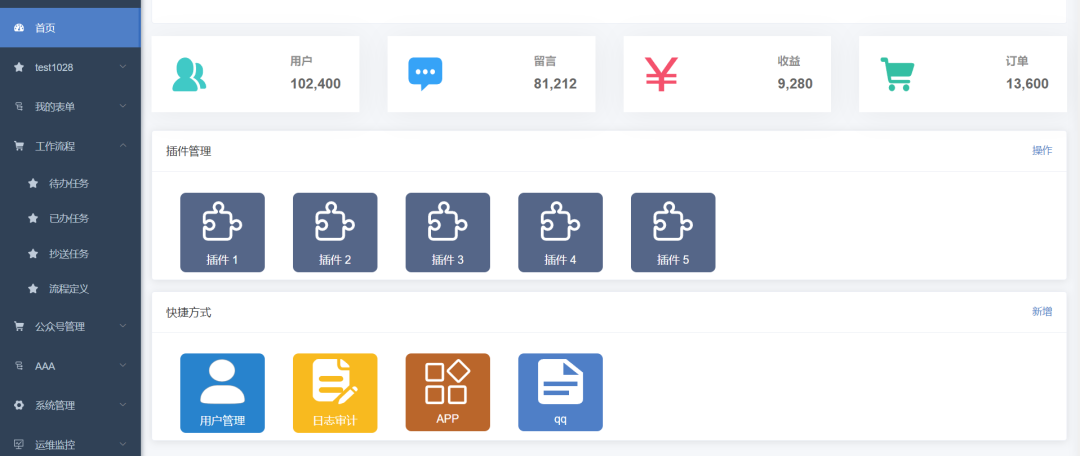 一个以模块化为核心的企业级开发平台！全方位功能于一体！